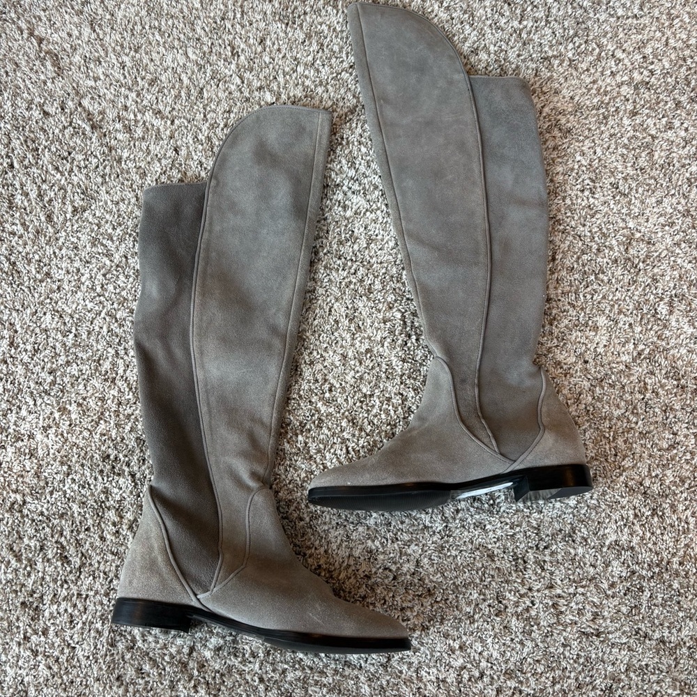 Joe Sanchez Women's Suede Over-The-Knee Boots in Gray Size 39 (8.5)